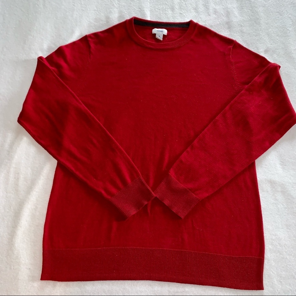 SO Old Navy Men’s Red Crew neck Sweater Size Med.